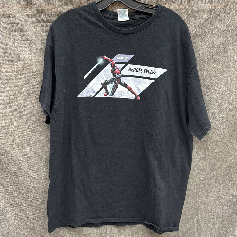 AMD Black Graphic gaming T-Shirt y2k Delta tag